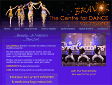 Tablet Screenshot of bravodance.ca